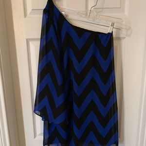 Chevron off the shoulder dress